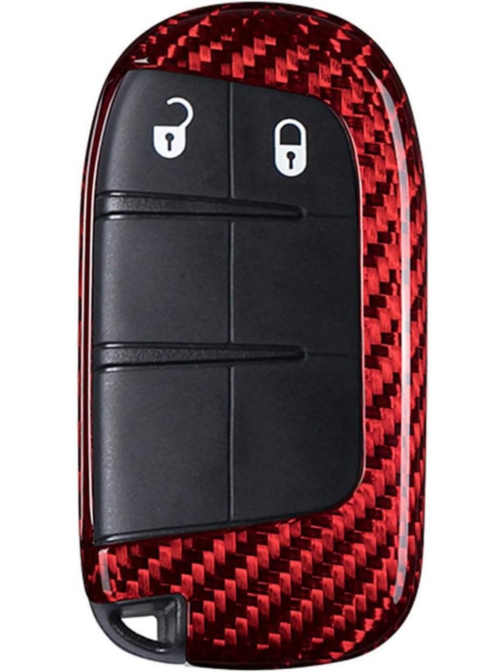 Sleek Carbon Fiber Key Fob Cover for Dodge, Chrysler, Fiat - Smart Remote Case